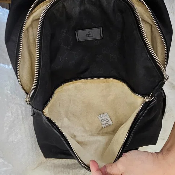 Gucci Black Nylon backpack/rucksack - Picture 9 of 17